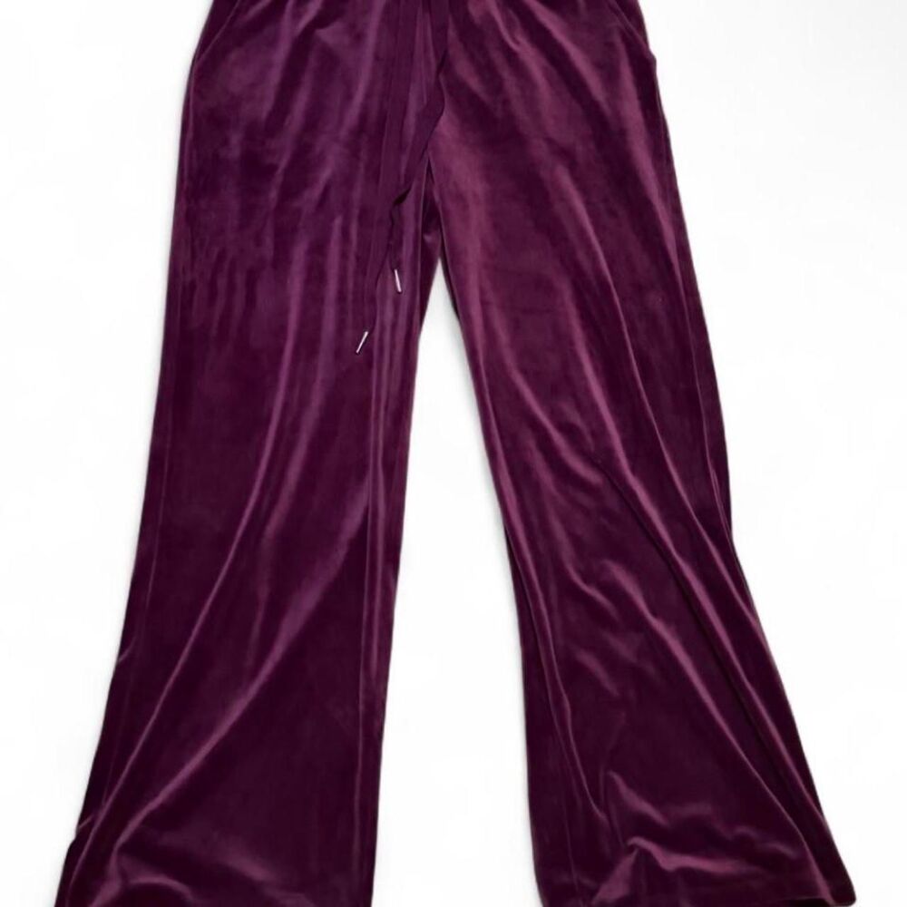 Alfani Intimates Y2K Purple Velour Flared Sweats